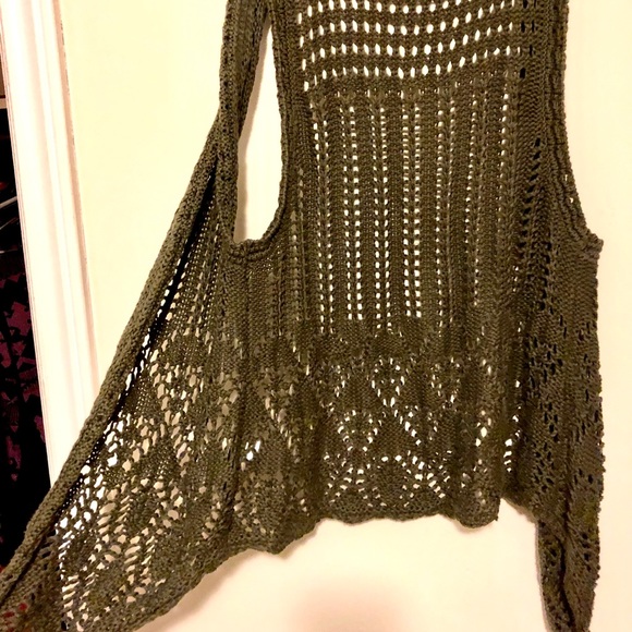 Olive Green Boho cardigan - Picture 2 of 2